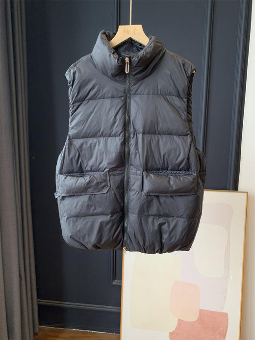 柜上1K! 白鸭绒马甲!立领柔软蓬松百搭女羽绒马甲25早秋款 商品图6