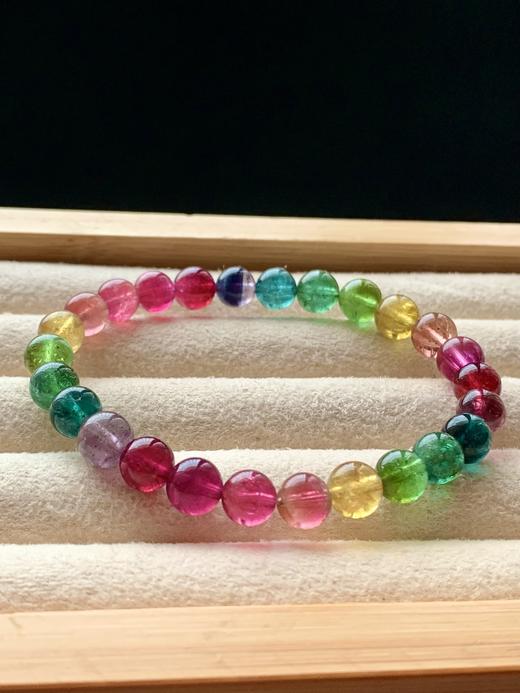 7.2mm单圈彩虹碧玺手串 商品图7