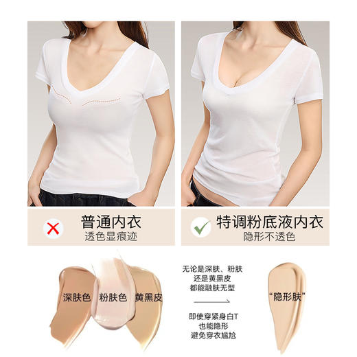 【隐形粉底液内衣】夏季薄款内搭无痕交叉提拉防下垂减压美背文胸诗情舞韵 商品图5