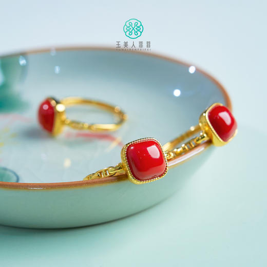 玉美人菲菲~S925南红戒指-南红方面戒指 商品图0