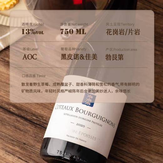 【延续百年的酿造世家】法国伊泊斯勃艮第干红葡萄酒  13%vol 商品图2