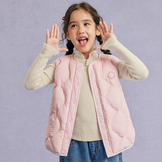 笛莎Deesha观山见女童马甲2025秋女童羽绒马甲 商品图2