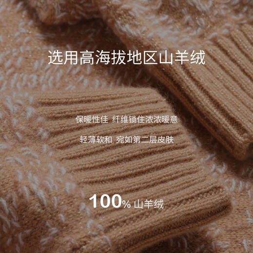 羊绒V领浮线女套衫  SJF97W288N 商品图2