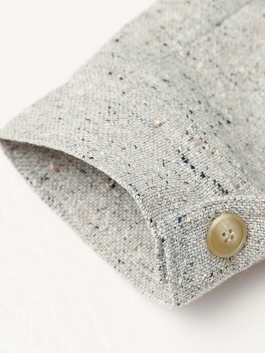 秋季小个子显高神器！翻领短款毛呢外套女 气质百搭灰色通勤款
 商品图3