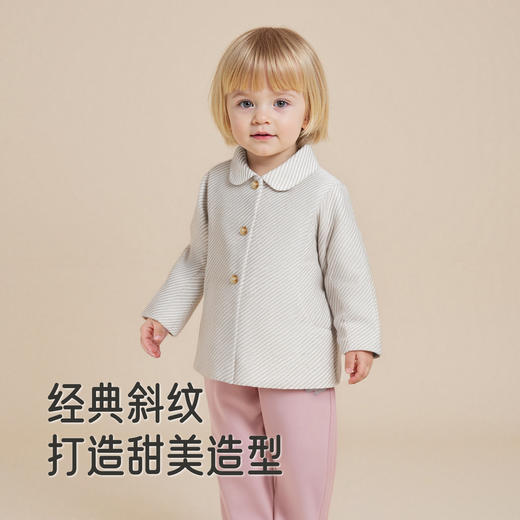 【高定系列】英氏儿童大衣棉秋冬保暖防风短外套女童新款 商品图2