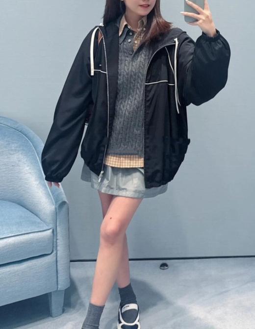 中性款尼龙连帽风衣夹克外套017 商品图4