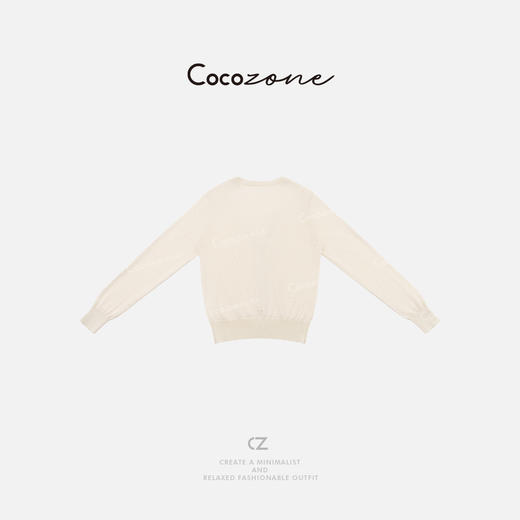 COCO ZONE 刘一一"米洛针织"100绵羊毛镂空毛织上衣 CD1A1052 商品图1