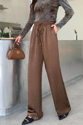 LNNNS 慵懒高腰抽绳直筒阔腿裤 21068