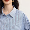 【08/19新品】熙世界经典蓝色条纹衬衫女秋季2025年新款通勤百搭高级感长袖衬衣 商品缩略图3