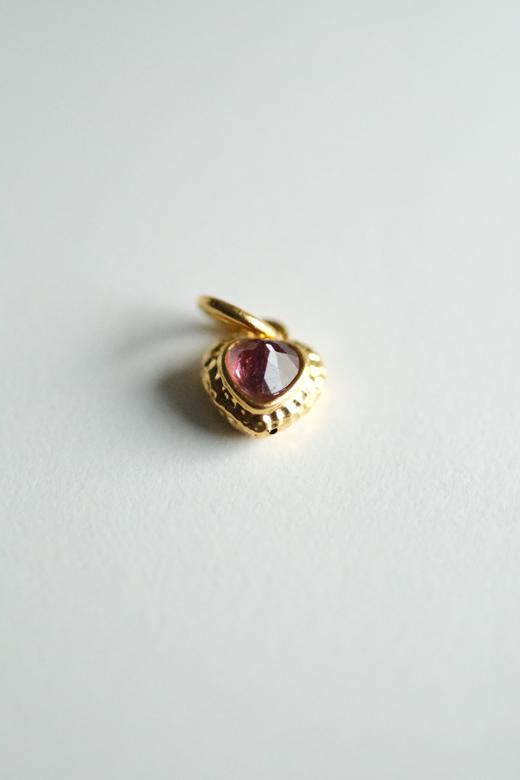 特价福利 18k金黄金包镶天然碧玺吊坠 赠银镀金项链~ 商品图0