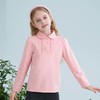 mettekids儿童长袖T恤2025秋冬新款女童白色翻领百搭打底童装上衣 商品缩略图2