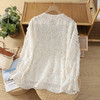 B077-8950法式蕾丝打底衫衬衫长袖T恤宽松上衣女2025春季新品高端 商品缩略图3