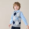 mettekids儿童100%羊绒衫2025秋冬款格纹毛衣马甲学院风男童背心 商品缩略图4