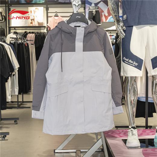 李宁运动风衣女子2025秋季新款团购系列百搭梭织连帽外套AFDVC62 商品图5
