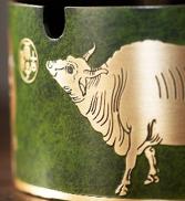 朱炳仁铜五牛积福烟灰缸 商品图2