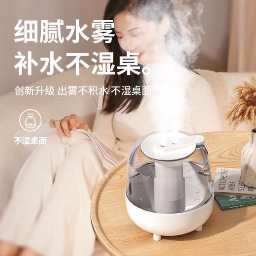 【氛围感拉满✨4L超大容量】新款氛围灯空气加湿器 桌面家用车载加湿器，复古绿加湿器🔥纳米雾化+暖心小夜灯🌙，静音补水一整天！桌面车载都能用，秋冬必备❤️ 商品图2
