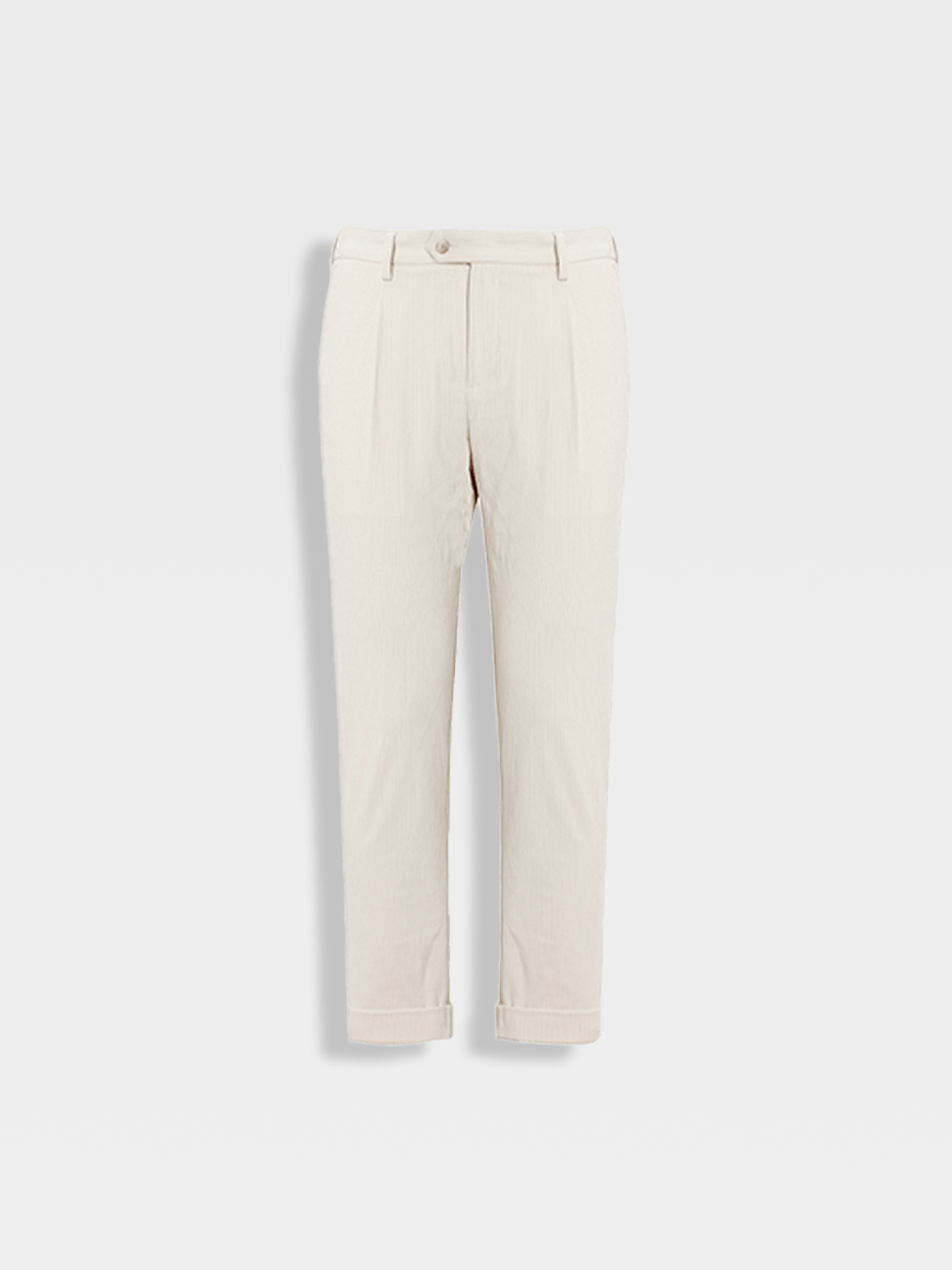 callisto米色柔糯灯芯绒条纹休闲裤