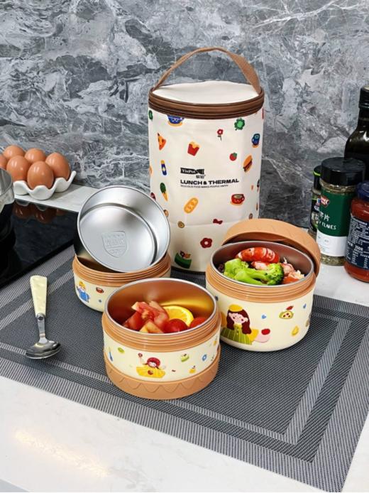 👏学生党/上班族的饭搭子‼️【德国易铂Yispot芝士圆饭盒三件套】(赠送保温袋+芝士勺)💥挖到宝了！ 😍这个芝士圆饭盒三件套直接解决我 N 个烦恼💥 商品图4