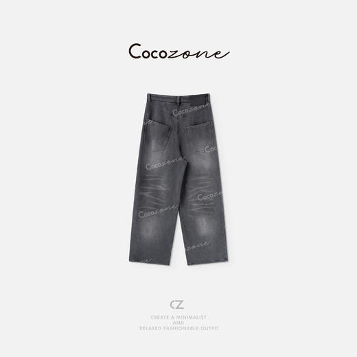 COCO ZONE 刘一一【100棉】洗水旧质感局部炒色休闲裤 CD1A1180 商品图1