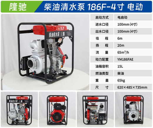 隆驰 186F-4寸 电动 商品图1