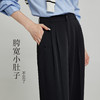 【专属特价】熙世界黑色显瘦阔腿裤女春秋2025新款通勤垂感休闲高腰西装直筒裤 商品缩略图4