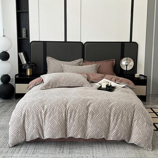 甄选A类60支全棉纯棉色织提花四件套复古风系列G110600001 商品图2