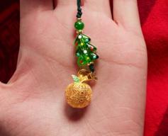 朱炳仁铜小喜果项链挂件套装 商品图2