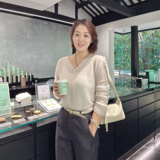 （康宝莱纱线）火桐hooton “云朵开衫”真丝羊绒V领开衫KFW2255L 商品图5