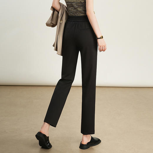 「自」全新升级【铂金会员174/天猫229/差价55】(44106)洛诗琳新款韩版九分裤2025秋季气质垂感高腰显瘦直筒裤女 商品图3