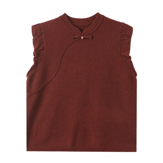 新中式国风马甲2025新款设计感小众秋装上衣时髦洋气针织马夹背心 商品图4