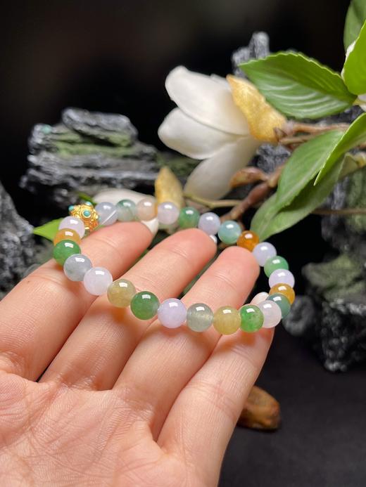 三彩翡翠手链 商品图2