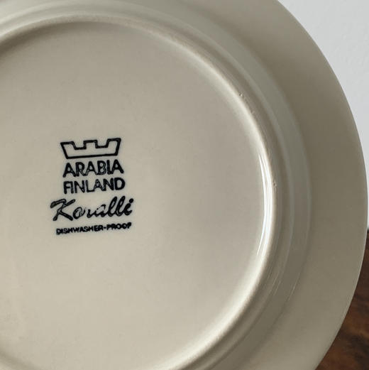 1970s芬兰ARABIA粉珊瑚Koralli系列甜品盘 商品图2