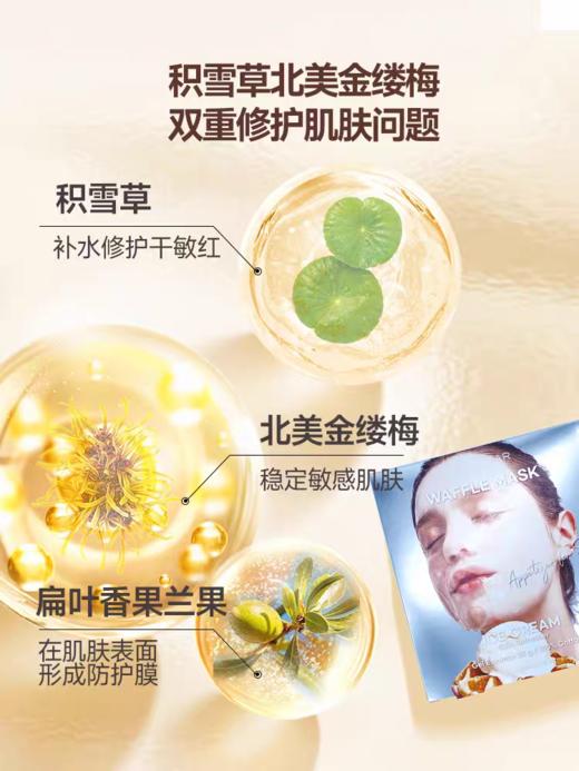 【胖东来同款】可可星华夫面膜-冰激凌/草莓/蜂蜜 （6片装） 商品图1