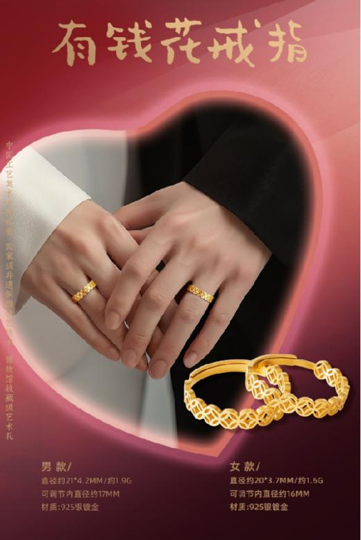 中国钱币博物馆×朱炳仁·铜 有钱花戒指 商品图3