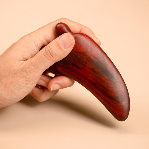 *自营*脸部檀木刮板 | #V脸提拉刮板#紫檀款/金丝檀木款材质可选。手工按摩脸部点穴揉按酸爽省力。 商品图4