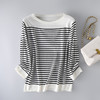 丁摩 桑蚕丝加莱赛尔经典条纹针织衫TX-056 商品缩略图6