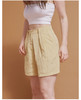 蜜黄色｜收腰大斜角前门襟褶皱肌理拼接马甲 /直筒型短裤 商品缩略图5