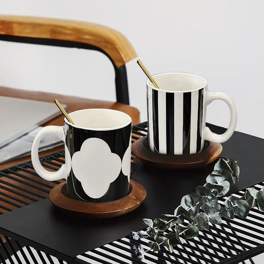 罗莱礼品 精典黑白陶瓷马克对杯 商品图2