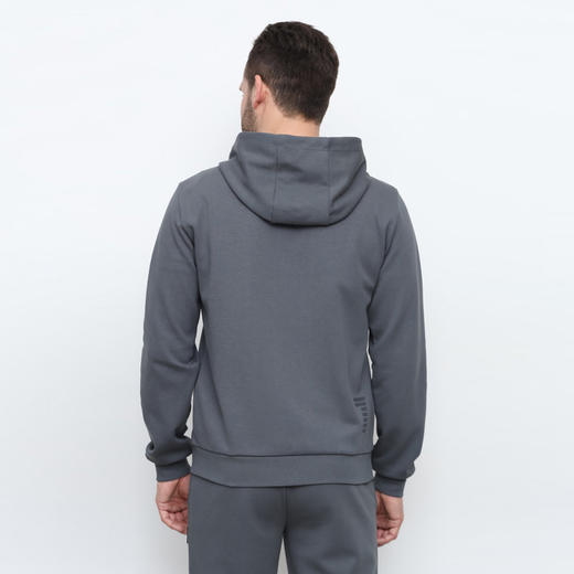 EMPORIO ARMANI EA7 阿玛尼 男士字母徽标贴片混纺棉质连帽卫衣 灰色 3RPM82 PJARZ 1977 商品图1