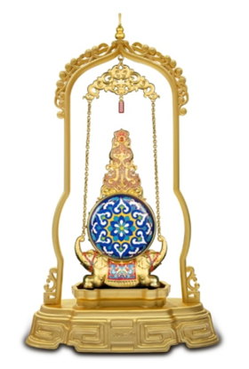 朱炳仁铜《珐琅千年·宗师绝响》天下泰平景泰蓝链瓶