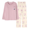 秋冬【卡通印花仿棉睡衣】带胸垫长袖长裤套装 可外穿大码休闲  商品缩略图3