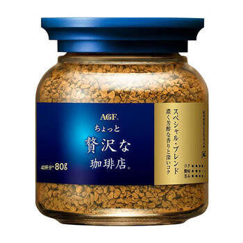 AGF奢华咖啡店 蓝金罐冻干咖啡80g 即冲特浓黑咖啡 美式原装进口 /水饮冲调 /咖啡 /冻干咖啡 商品图1
