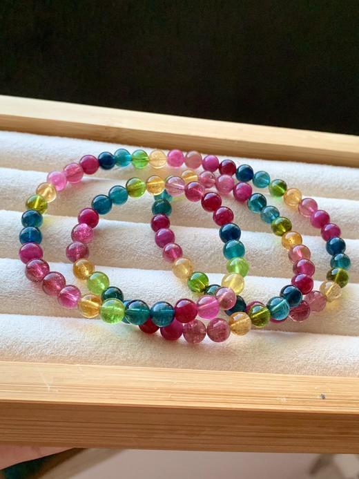 6.2mm多圈彩虹碧玺手串 商品图7