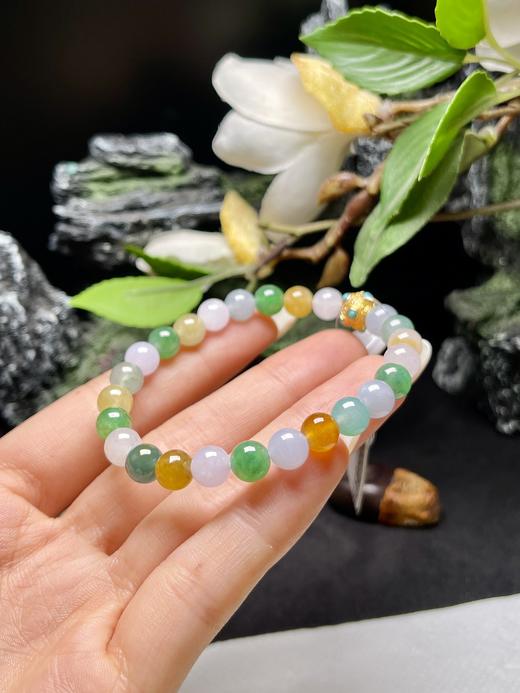 三彩翡翠手链 商品图5