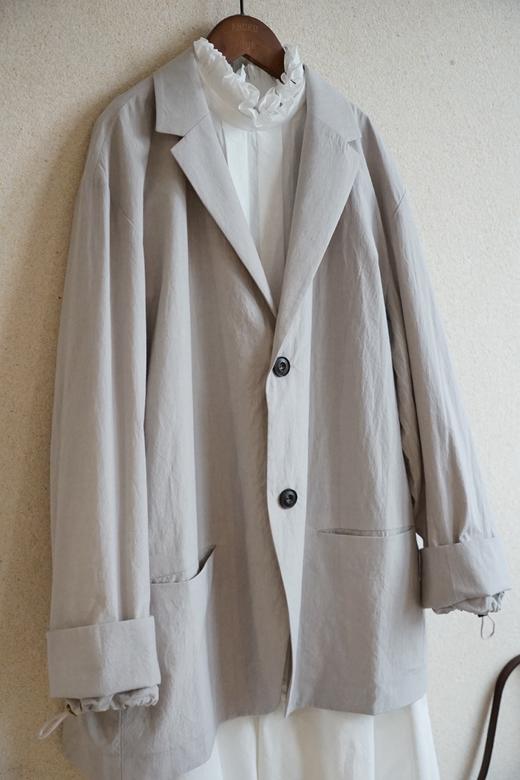 ECOLE DE CURIOSITES浅灰西装外套 商品图11