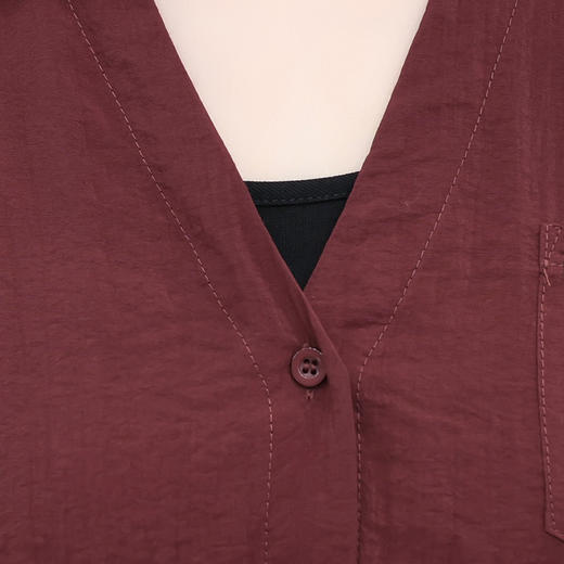 QYM 25YS01-Y时尚两件套连衣裙收腰衬衫+无袖连衣裙套装裙 商品图3