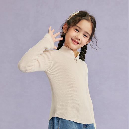 笛莎Deesha观山见女童毛衣2025秋女童毛衣 商品图1
