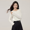 【08/19新品】熙世界蝴蝶提花蕾丝衫女长袖2025早秋新款优雅气质一字领T恤上衣 商品缩略图4