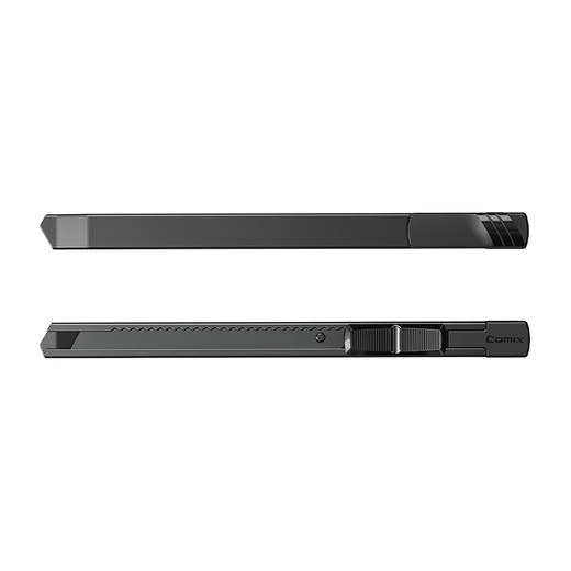 齐心小美工刀 裁纸刀经典金属黑刃美工刀刻刀拆快递小刀袖珍便携 9mm 黑色 1把 商品图2