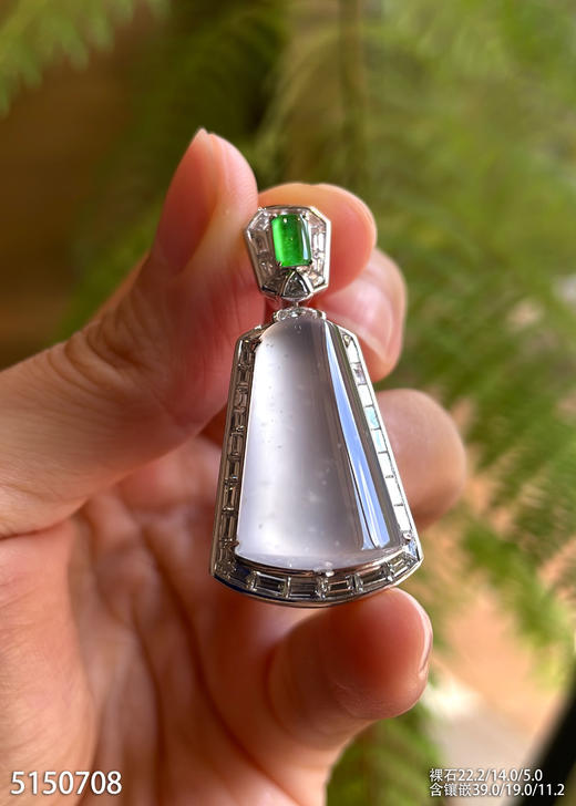 玻璃种木那料无事牌吊坠  99999【5150708】 商品图2